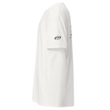 T-shirt NTIFstreetwear argent vue de profil avec détail de manche